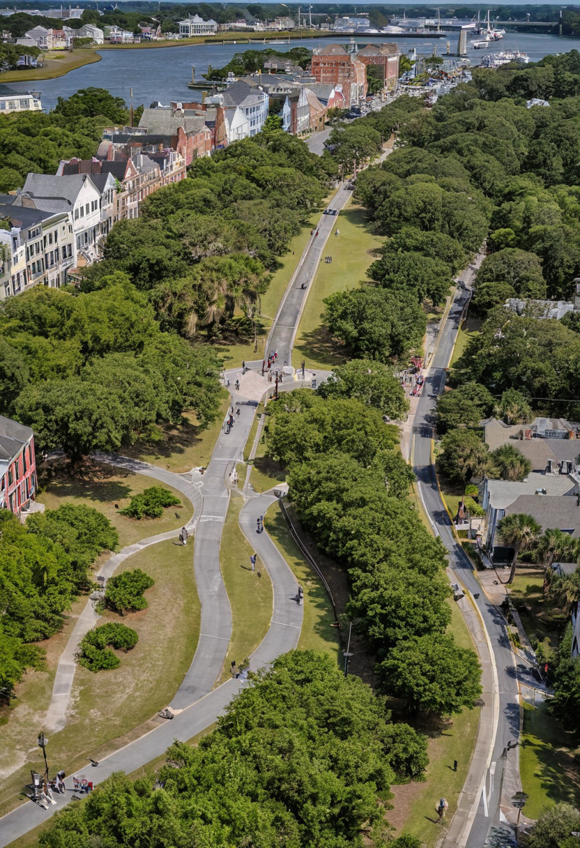 Travel planning visual for A Charleston historic-district walk works best with a mapped route and planned restroom stops