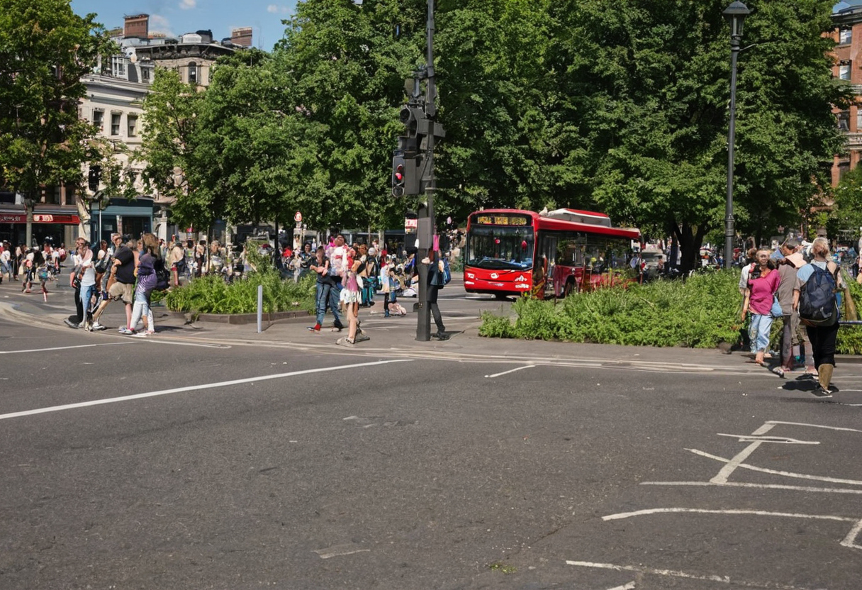 How do you map a one-day route using a bus pass versus a walking tour